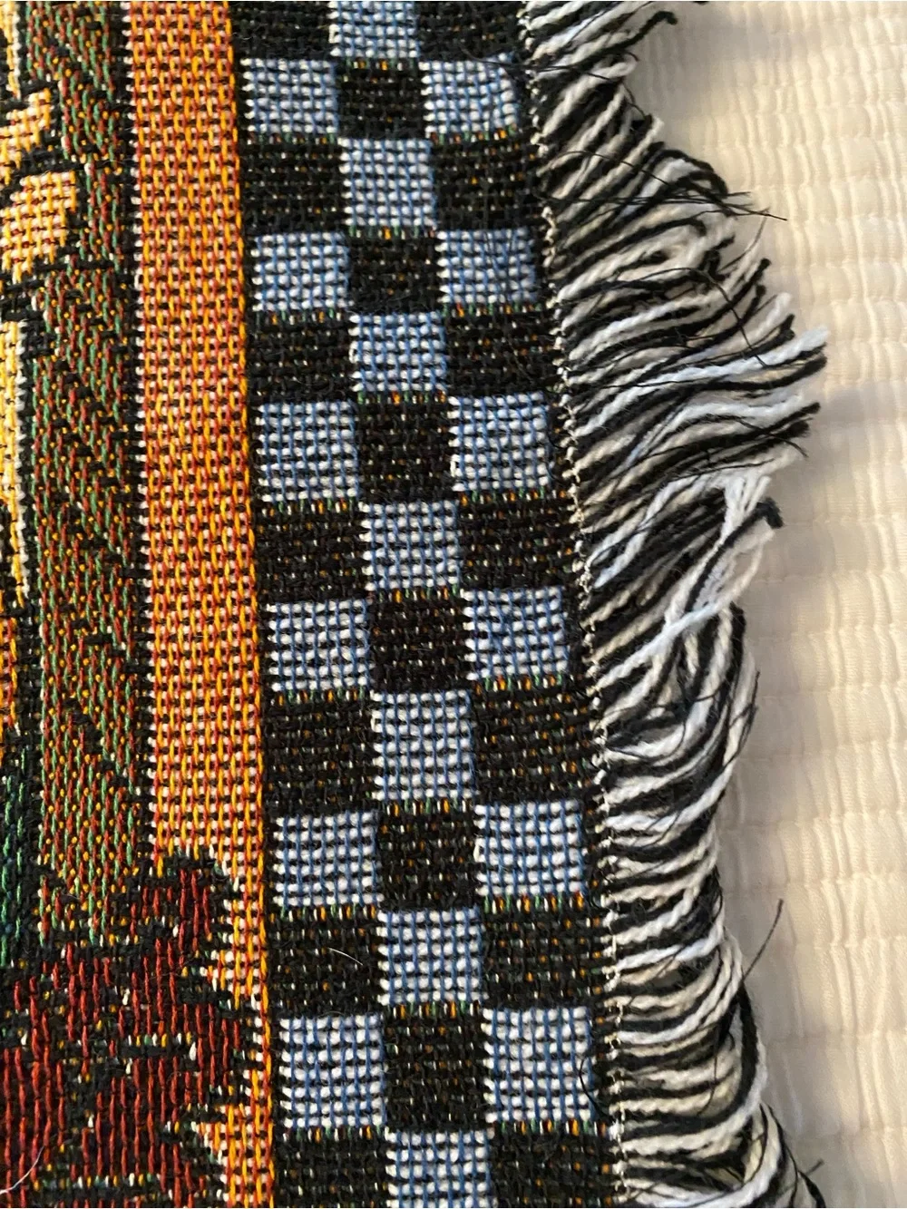 Vintage 1990s American Weavers Tapestry Throw Blanket 4 Seasons Country Decor